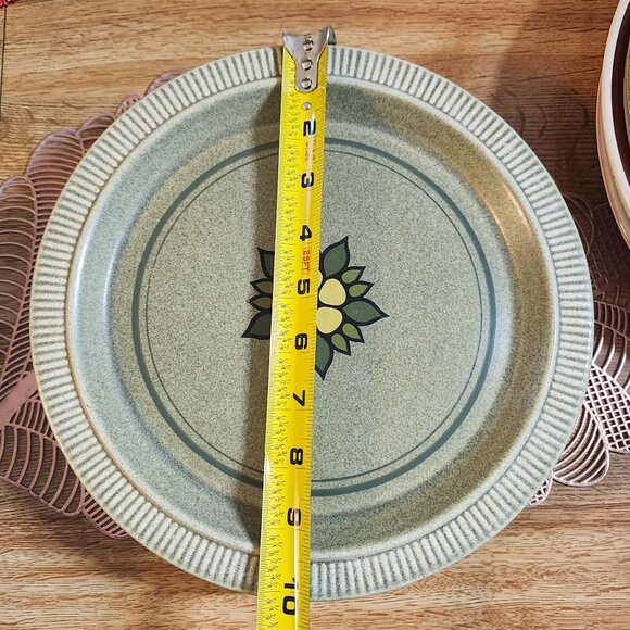 4- Pfaltzgraff Nordic Green 10" Dinner Pates Stoneware Vintage 1970's Retro - Picture 5 of 6